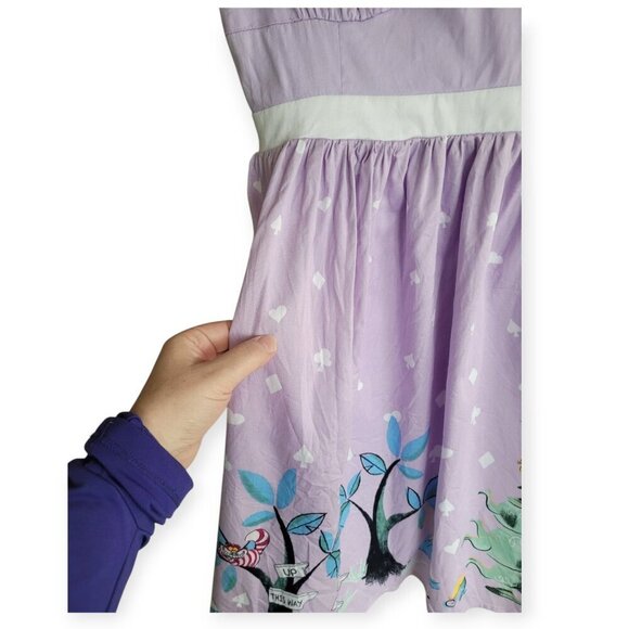 Hot Topic Retro Disney Alice in Wonderland Lavender Tea Party Dress – Size M - Picture 8 of 16